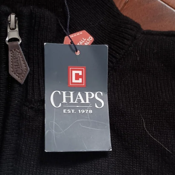 NWT Chaps XLT Men's Sweater in Black and White - Picture 6 of 6